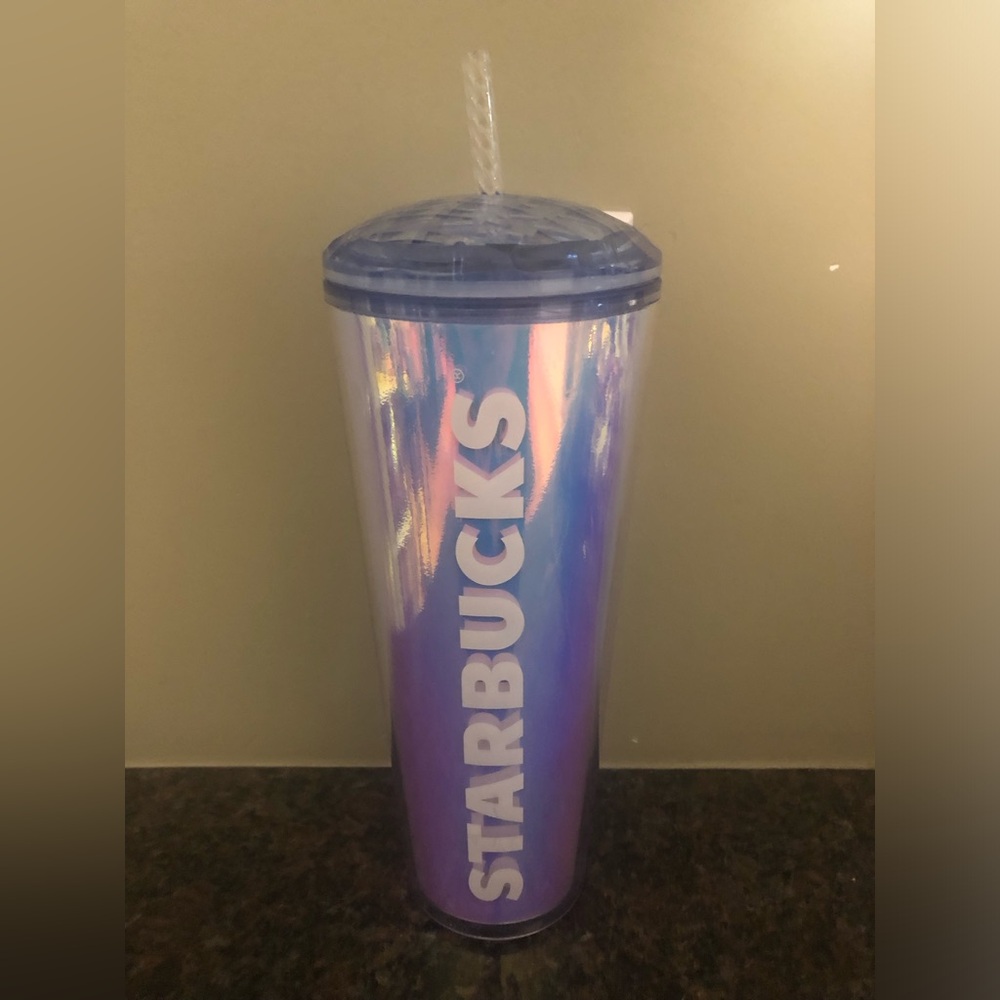 Starbucks Iridescent Hologram Dome 24 oz Cold Cup Tumbler